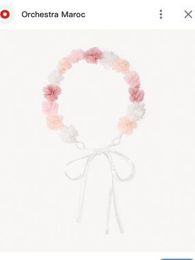 Orchestra Kids Floral Headband - Pink & White